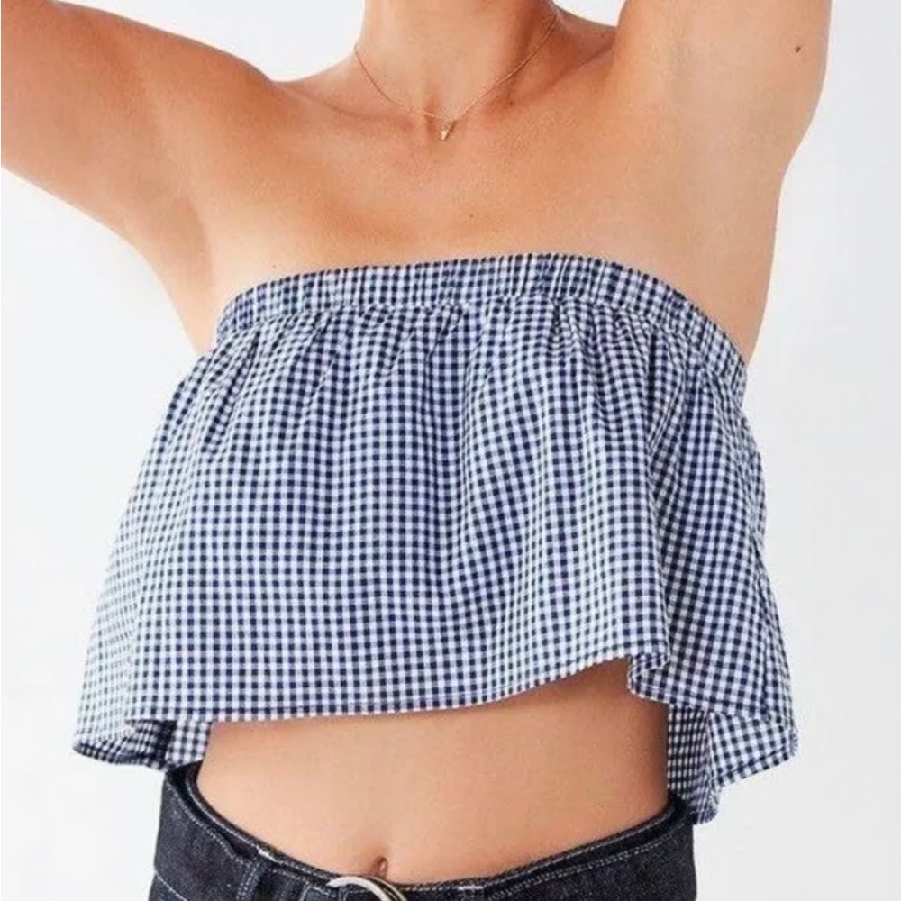 UO Gingham crop top